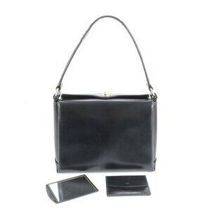 Gucci Turnlock Leather Handbag Black REM